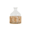 GARANCE Glass and Raffia Vase - Medium - H 21 cm