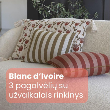 Blanc d‘Ivoire 3 pagalvėlių su užvalkalais rinkinys